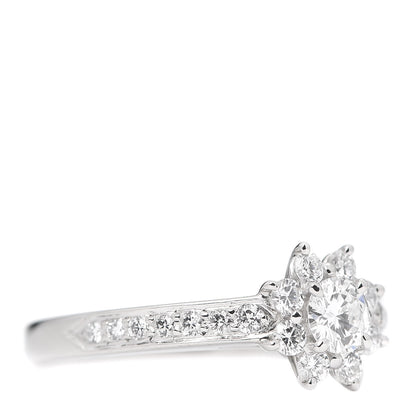 Tiffany Platinum Diamond .64ct Flora Ring 53 6.25 5 of 7