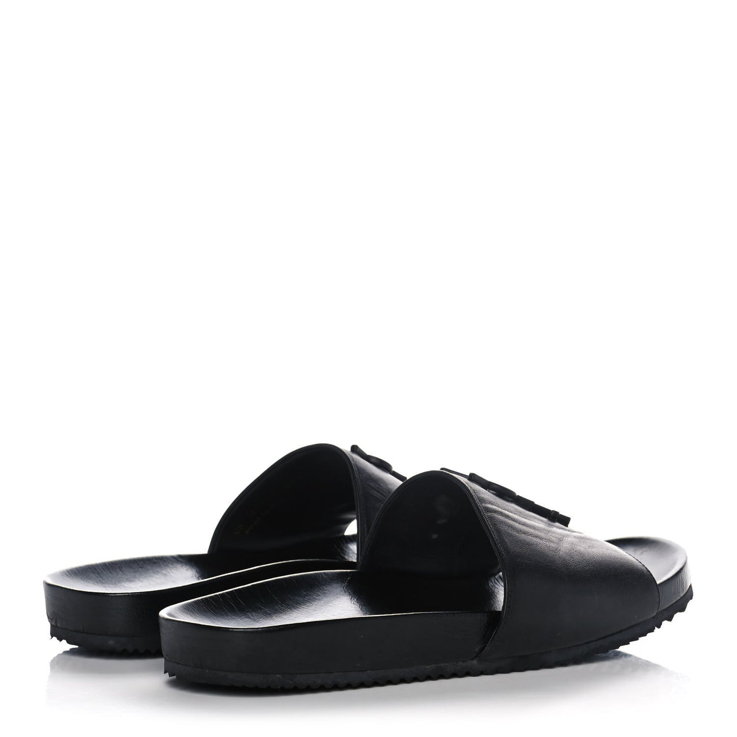 Lambskin Joan Slide Sandals 40.5 Black
