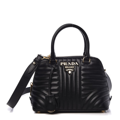 Prada Soft Calfskin Impunture Diagramme Promenade Tote Black 1 of 7