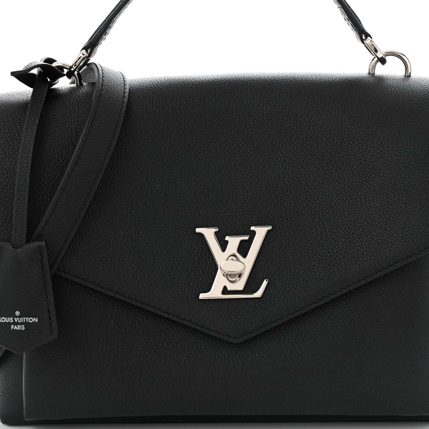 Soft Calfskin My Lockme Top Handle Black