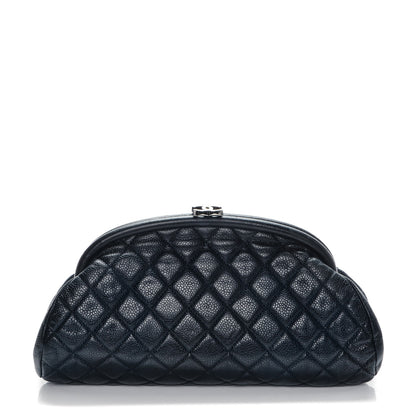Chanel Caviar Quilted Timeless Clutch Navy 1 of 12