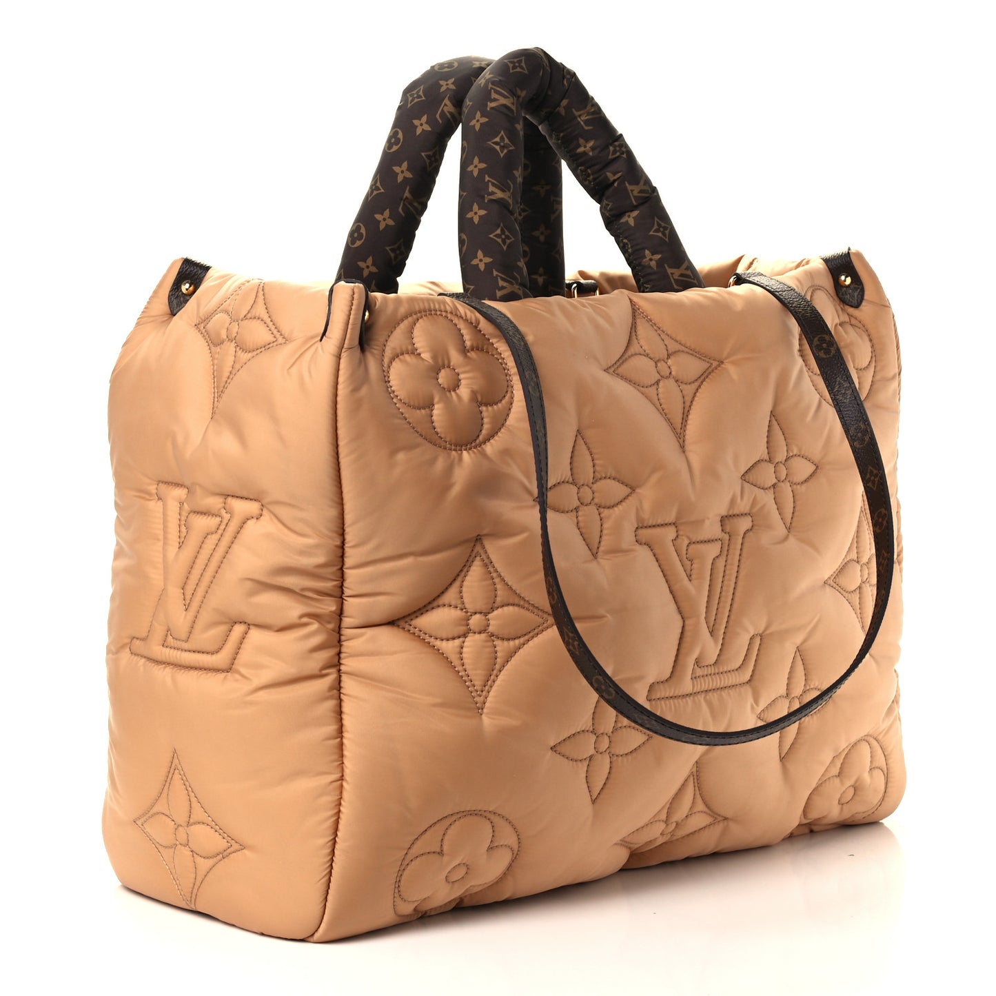 Econyl Monogram Pillow Giant Onthego GM Beige