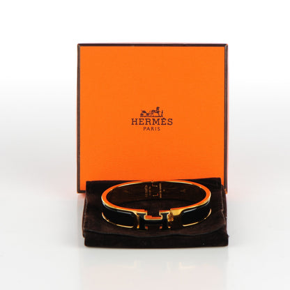Hermes Enamel Narrow Clic Clac H Bracelet PM Black 5 of 5