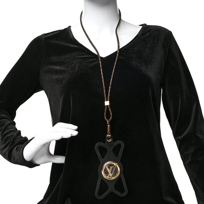 Louis Vuitton Monogram Silicone Louise Phone Holder Black 1 of 4