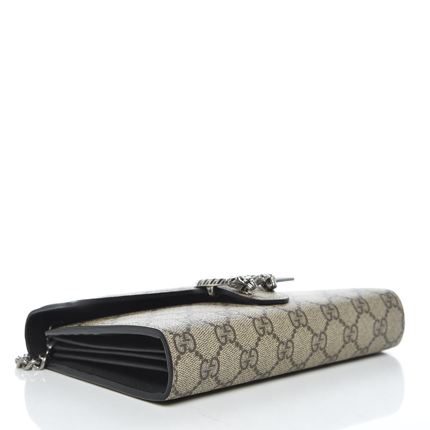 GG Supreme Monogram Mini Dionysus Chain Wallet Beige Black