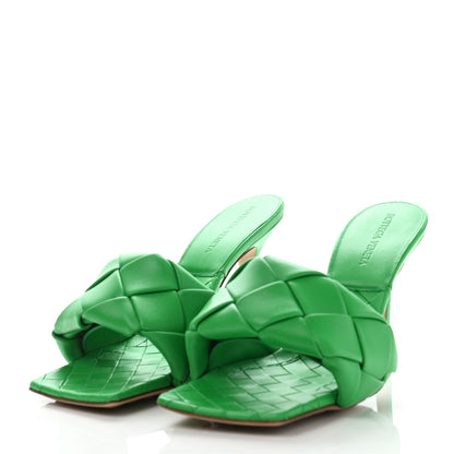 Bottega Veneta Nappa Maxi Intrecciato Lido 90mm Mule Sandals 39.5 Grass 3 of 7