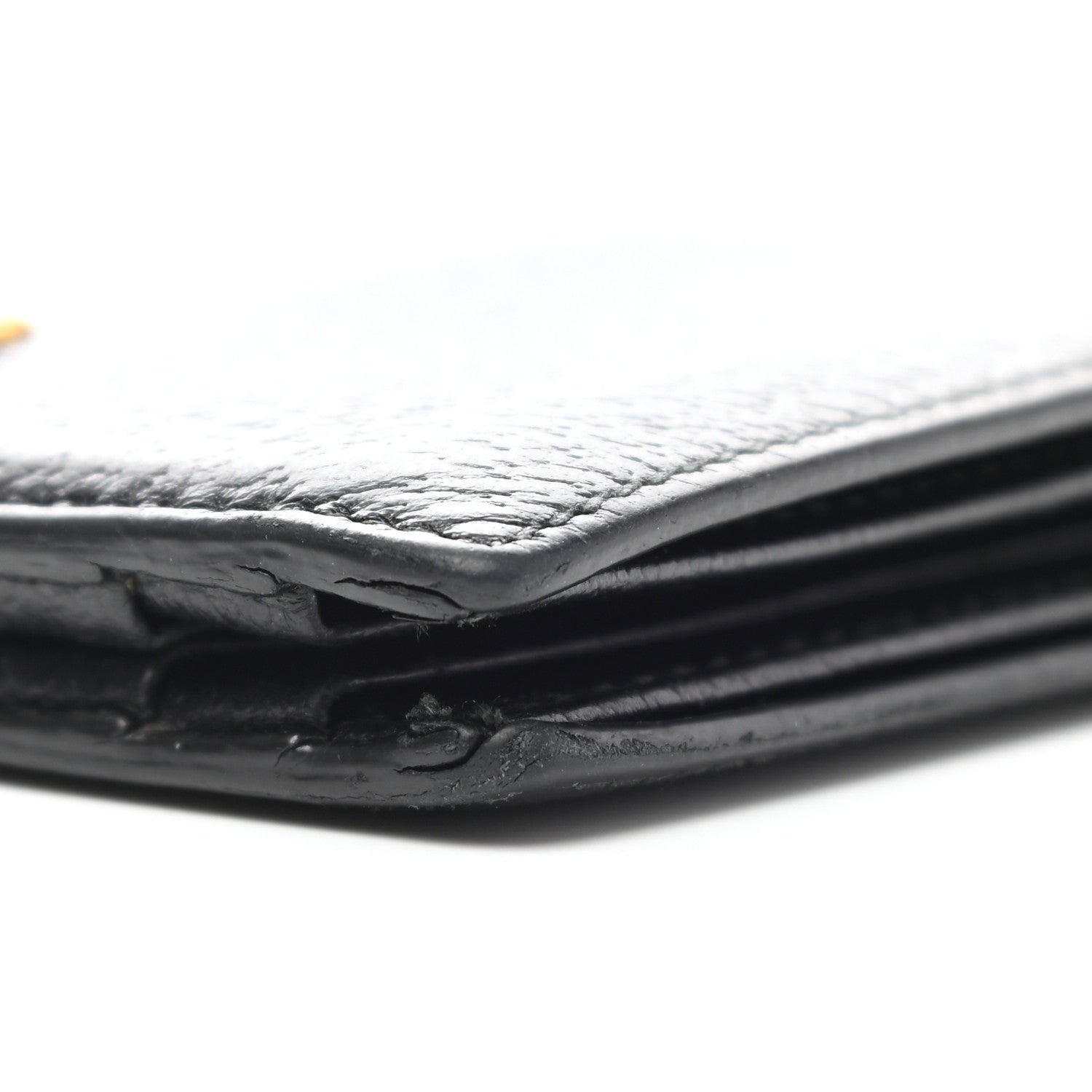 Gucci Calfskin Boar Effect GG Marmont Bi-Fold Wallet Black 12 of 12