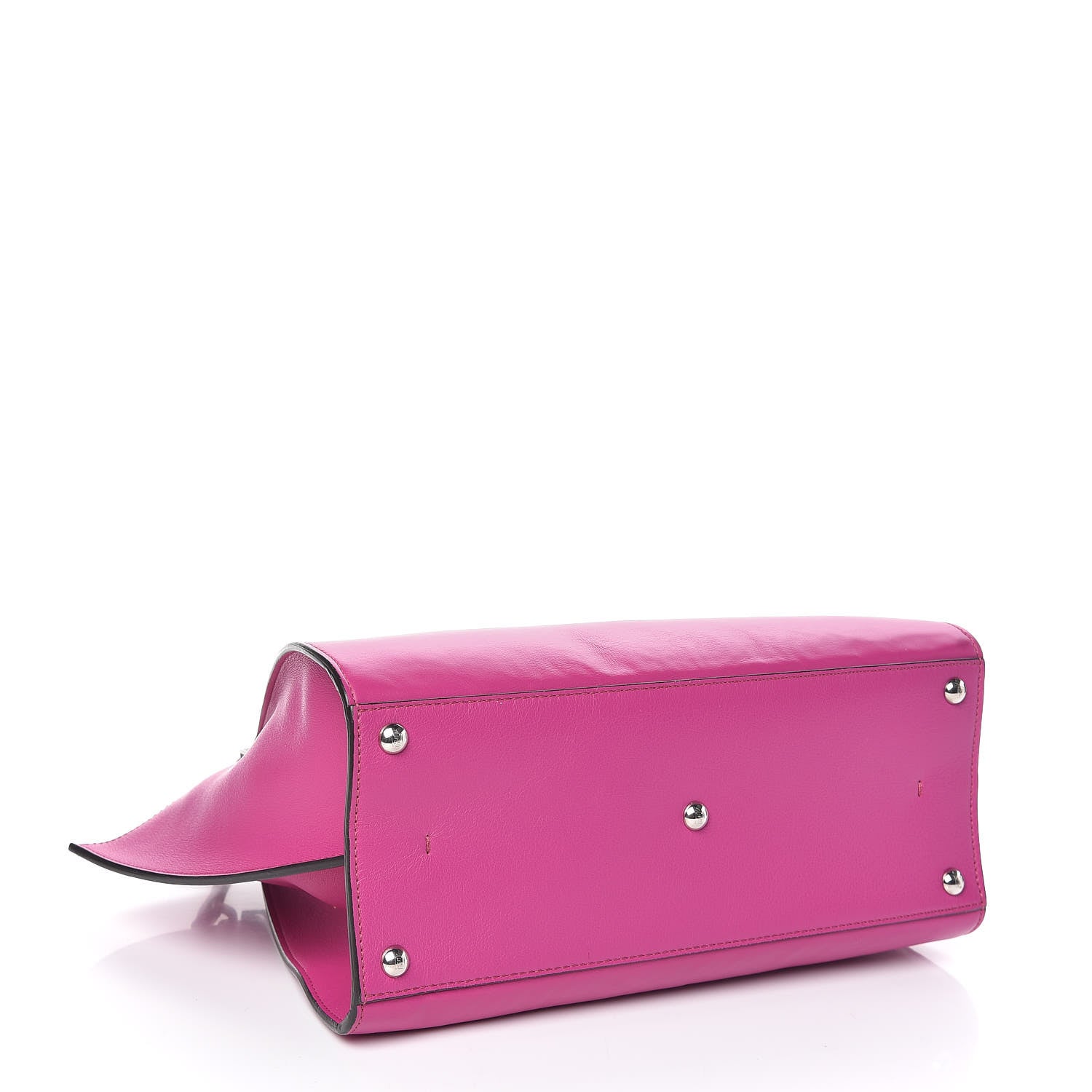 Fendi Vitello Dolce Shiny Nappa Petite 3Jours Tote Magenta Carbone 4 of 9