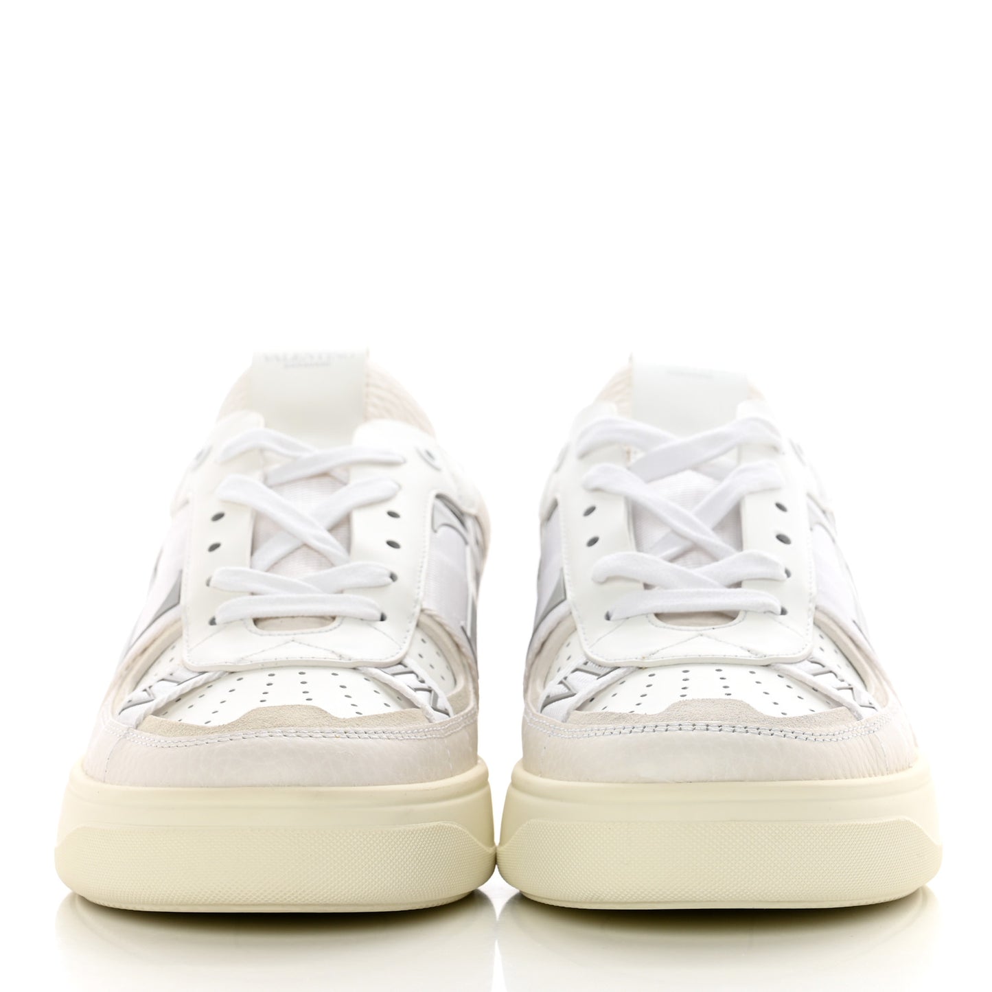 Calfskin Womens VL7N Sneakers 37.5 White Ice