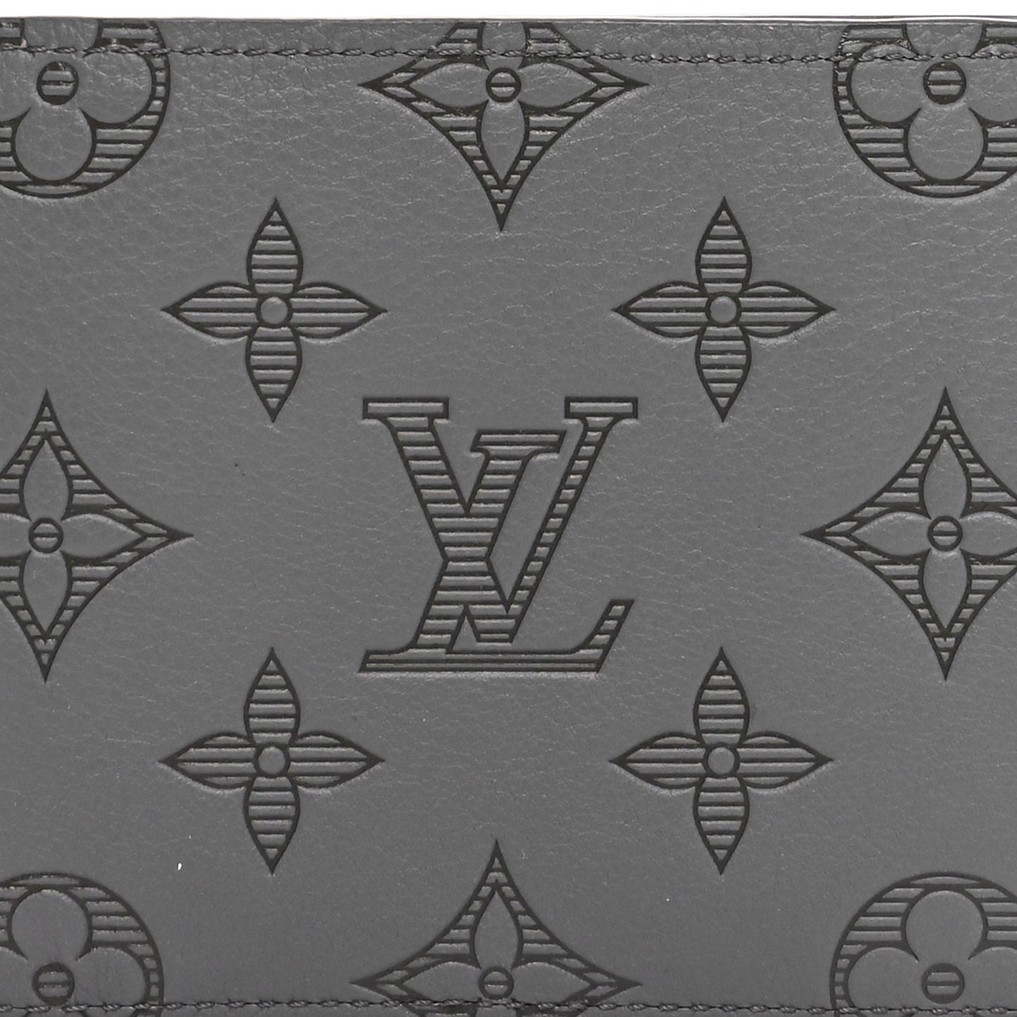 Calfskin Monogram Shadow Multiple Wallet Anthracite Gray