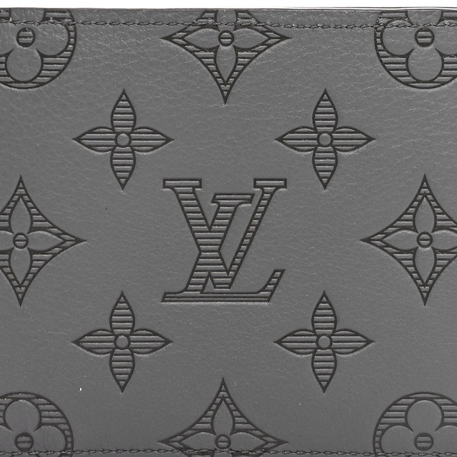Louis Vuitton Calfskin Monogram Shadow Multiple Wallet Anthracite Gray 8 of 8