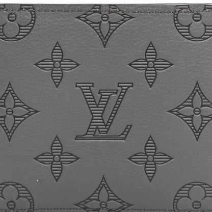 Louis Vuitton Calfskin Monogram Shadow Multiple Wallet Anthracite Gray 8 of 8