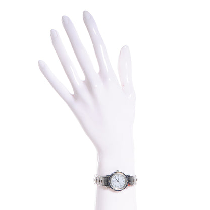 Hermes Stainless Steel 24mm Clipper Quartz Watch White 3 of 9