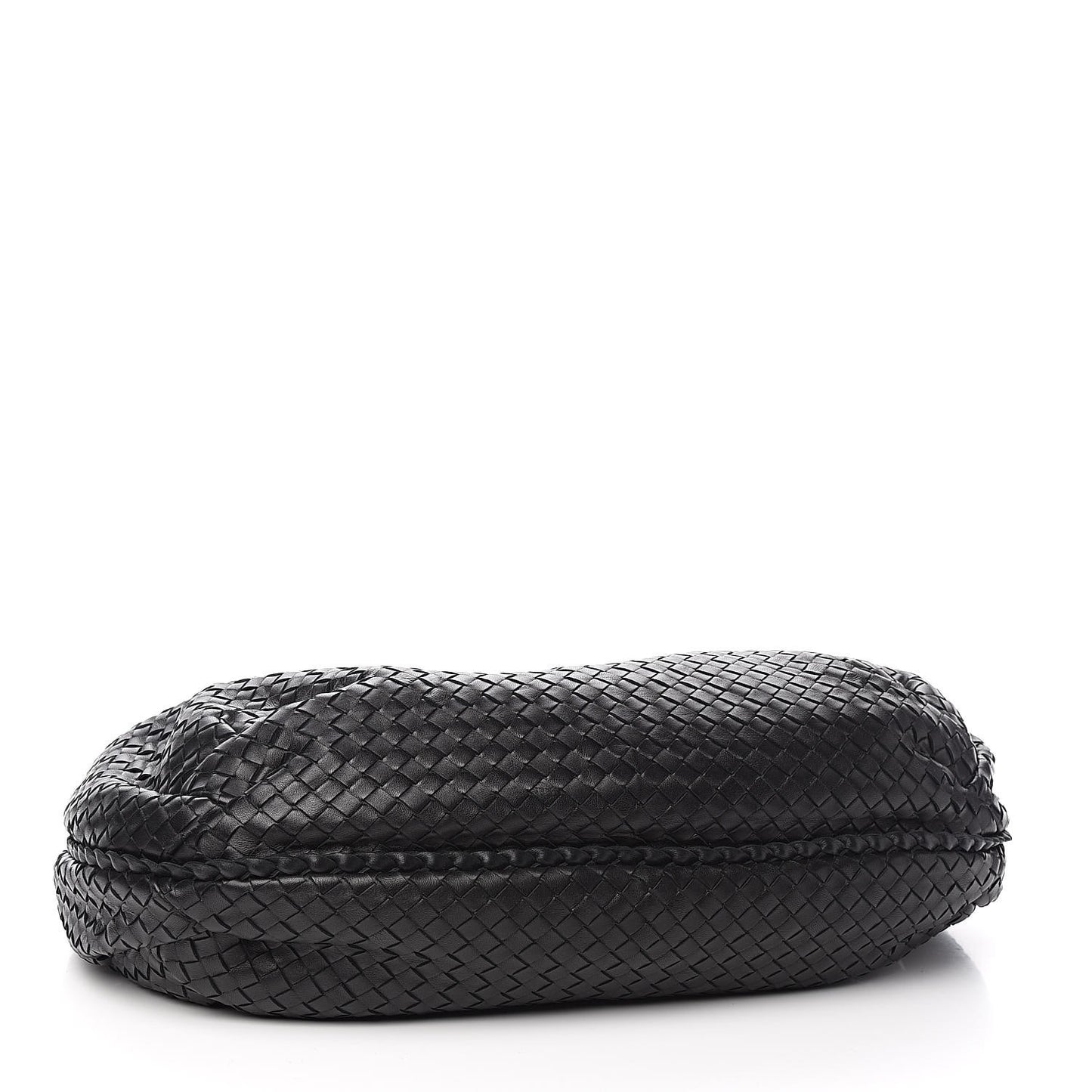 Nappa Intrecciato Large Belly Veneta Hobo Black