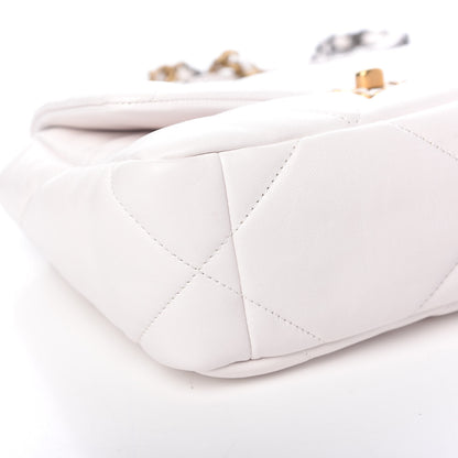 Chanel Lambskin Quilted Medium Chanel 19 Flap White 8 of 10