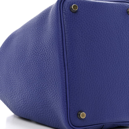 Hermes Taurillon Clemence Picotin Lock 18 PM Bleu Electrique 9 of 11