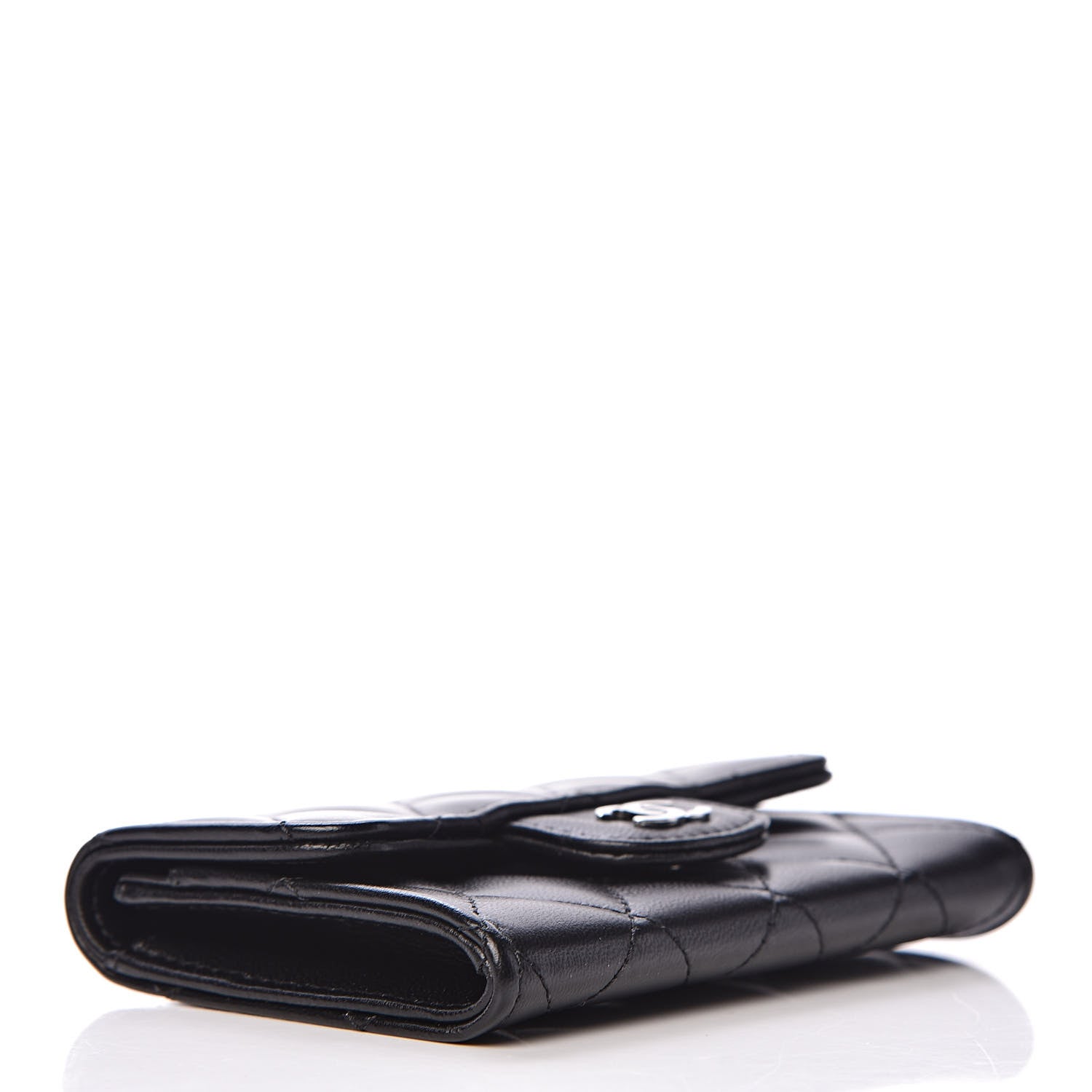 Chanel Lambskin Quilted Flap Card Holder Black 4 of 9