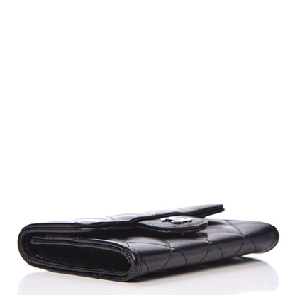 Chanel Lambskin Quilted Flap Card Holder Black 4 of 9