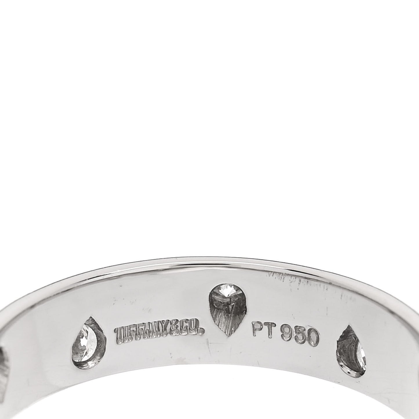 Platinum Diamond Etoile Band Ring 48 4.5