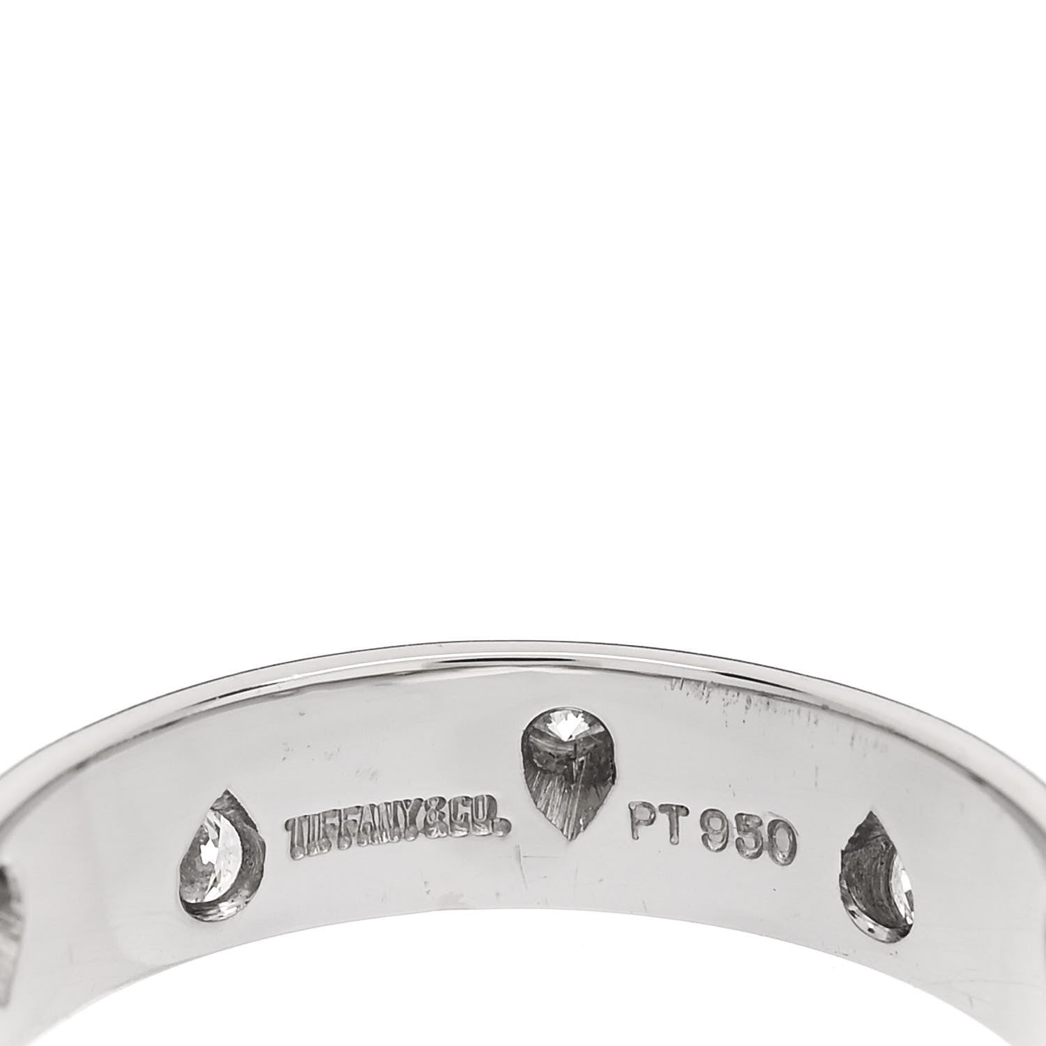 Tiffany Platinum Diamond Etoile Band Ring 48 4.5 4 of 4