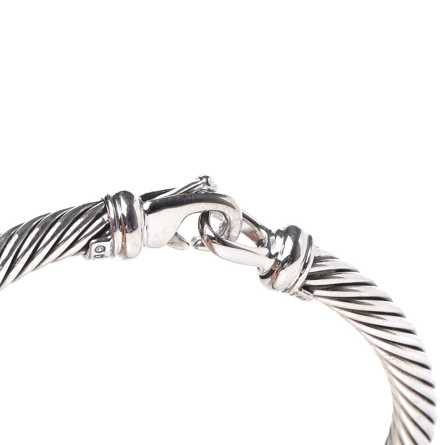 David Yurman Sterling Silver 14K Yellow Gold 5mm Metro Cable Bracelet 4 of 6