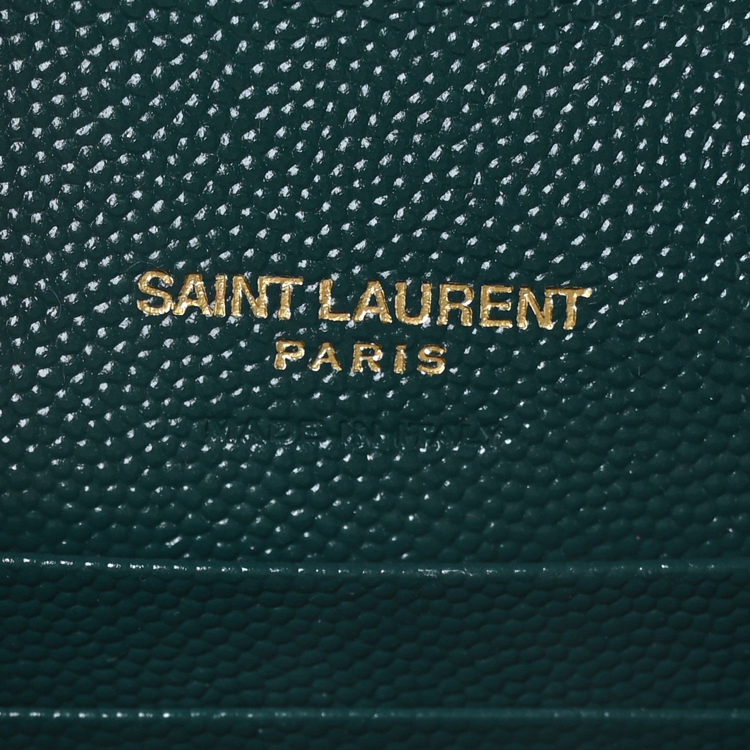 Saint Laurent Grain De Poudre Textured Mixed Matelasse Triquilt Small Monogram Envelope Wallet Sea Turquoise 6 of 7