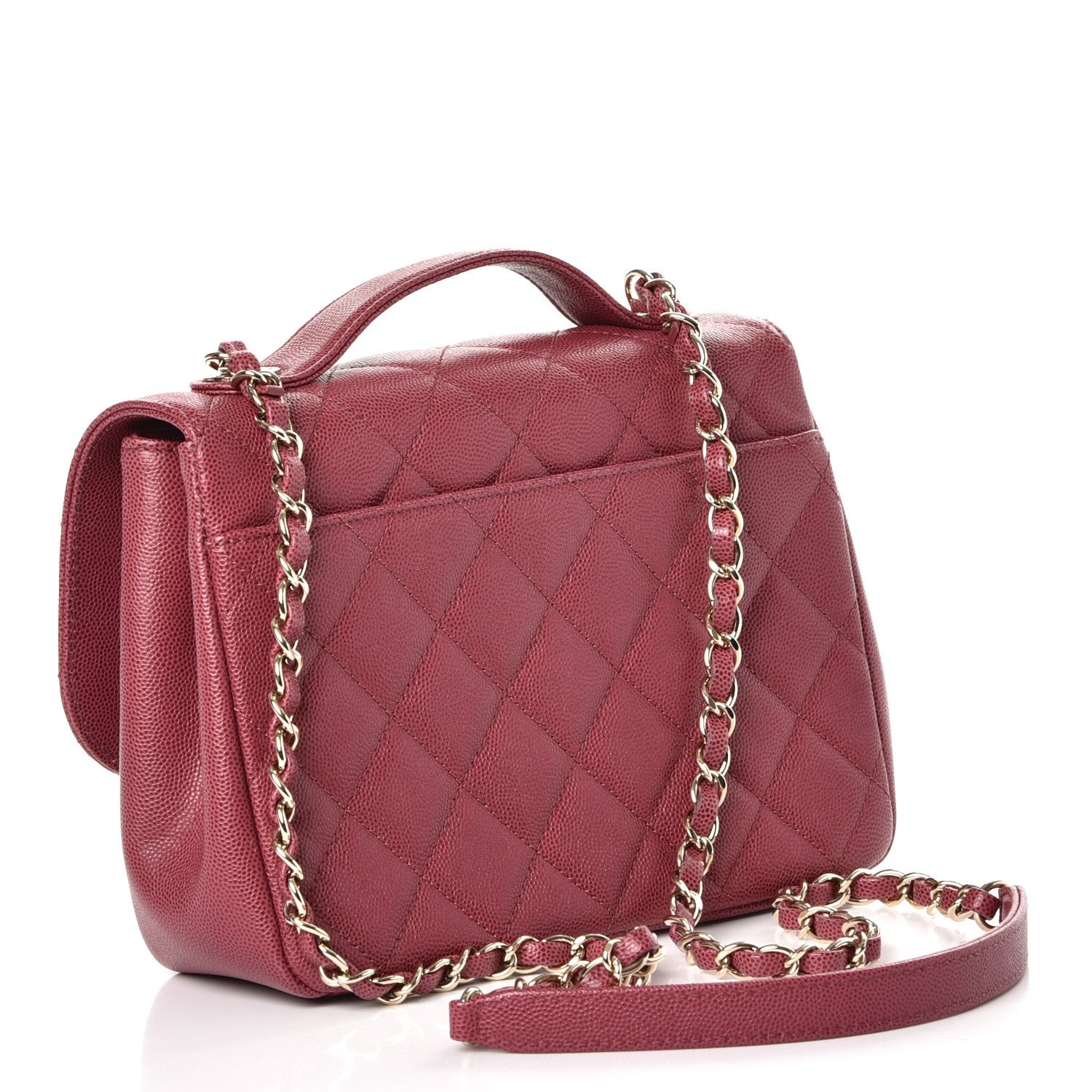 Chanel Caviar Quilted Small Business Affinity Flap Dark Pink 3 of 10