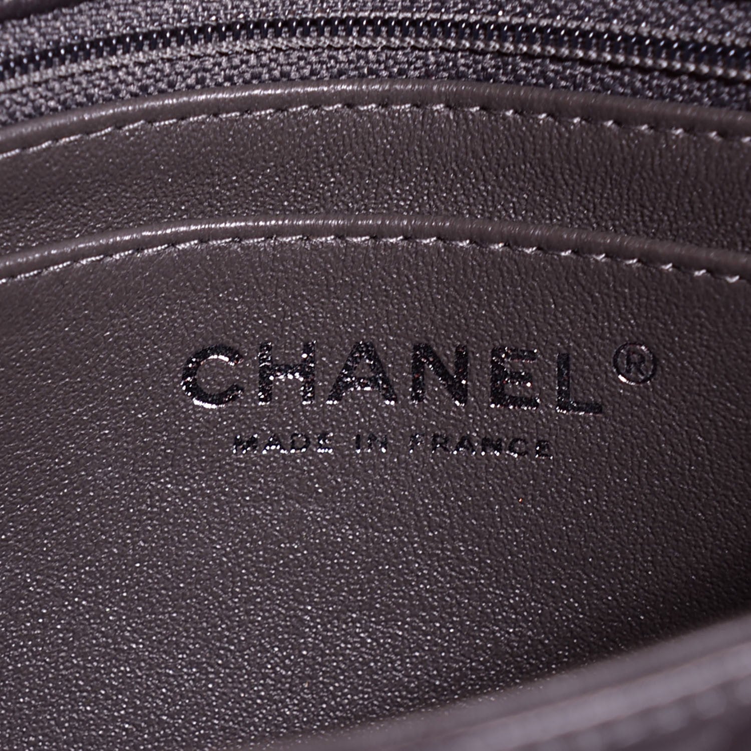 Chanel Lambskin Quilted Mini Square Flap Dark Grey 6 of 8