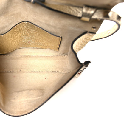 Valentino Garavani Metallic Pebbled Calfskin Medium Rockstud Flip Lock Crossbody Bag Platino 5 of 10