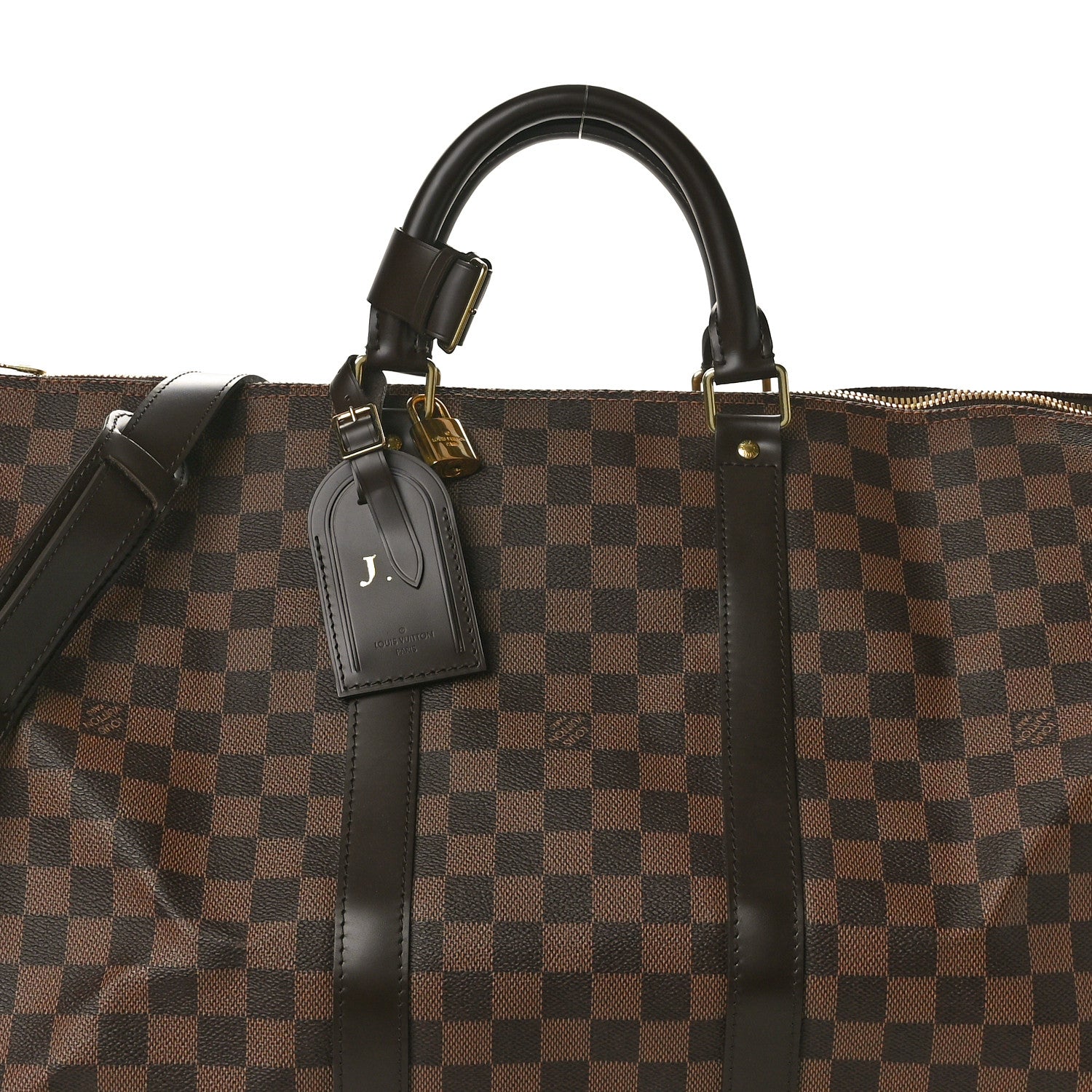 Louis Vuitton Damier Ebene Keepall Bandouliere 55 7 of 10