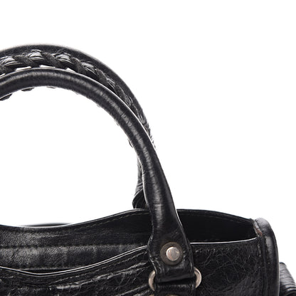Balenciaga Agneau Silver Metallic Edge Hardware Mini City Black 9 of 16