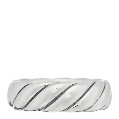 David Yurman Sterling Silver 6mm Sculpted Cable Band Ring 52 6 1 of 4