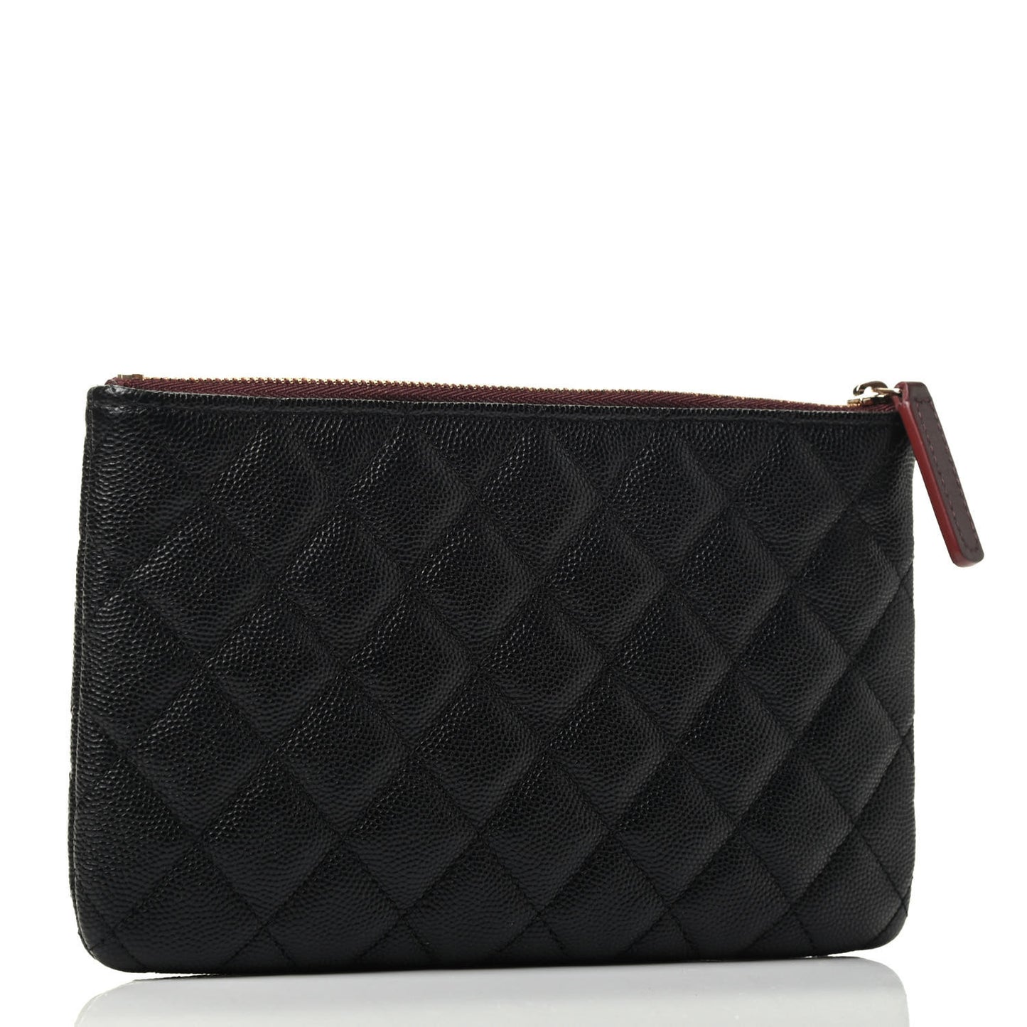 Caviar Quilted Cosmetic Case Black