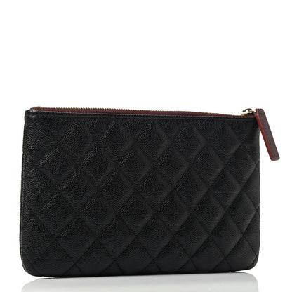 Chanel Caviar Quilted Cosmetic Case Black 2 of 4