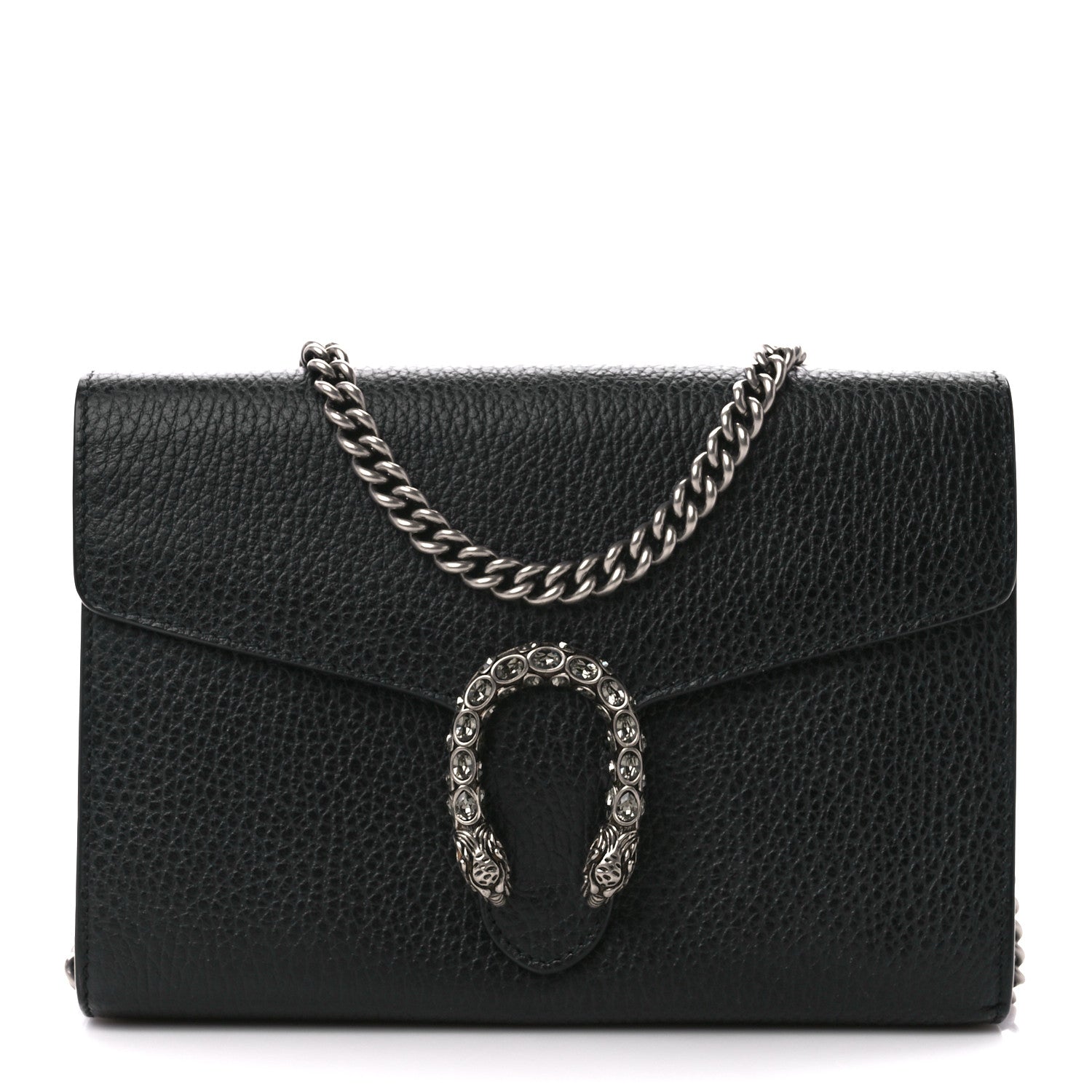 Gucci Calfskin Mini Dionysus Chain Wallet Black 1 of 10