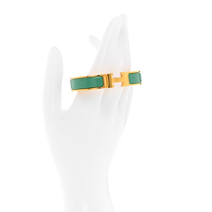 Hermes Enamel Narrow Clic Clac H Bracelet PM Vert Moderne 2 of 5