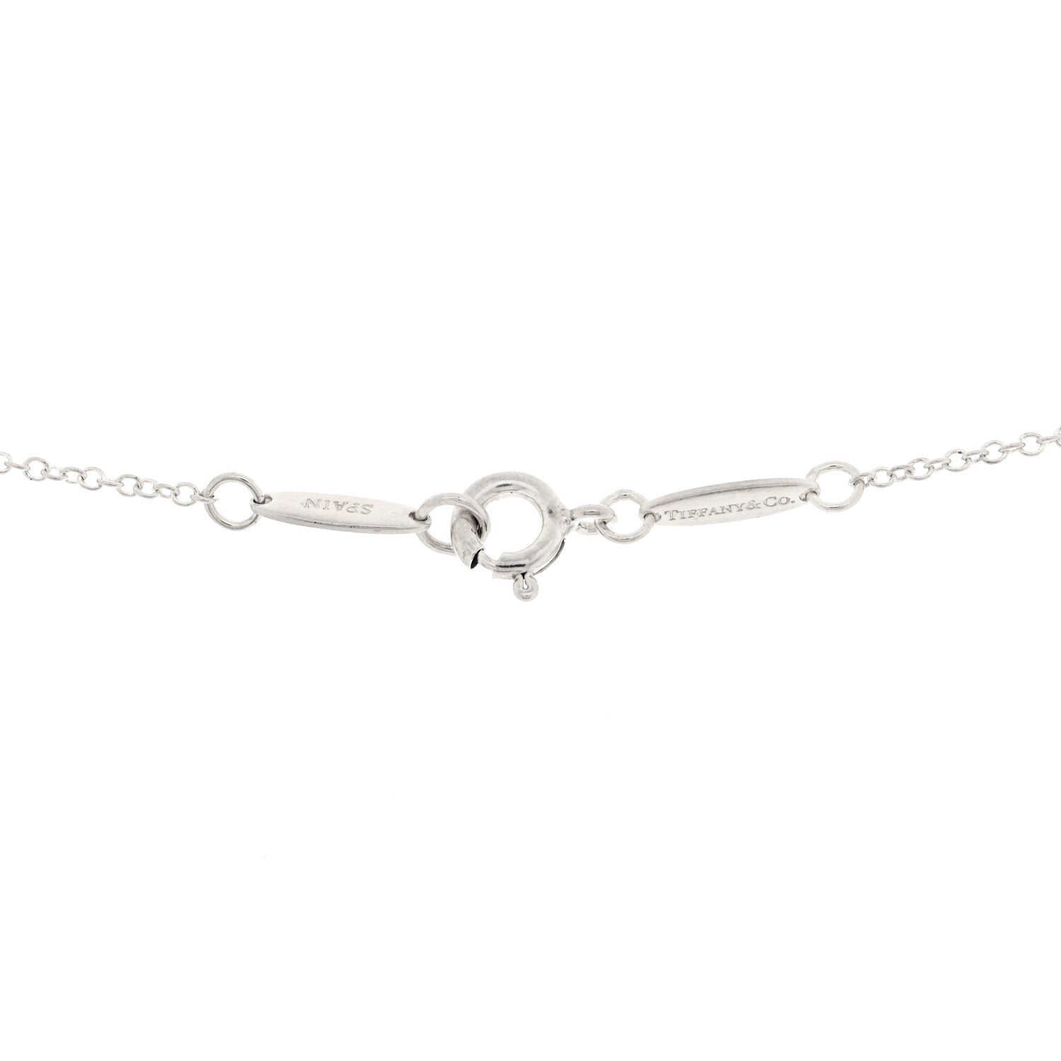 Tiffany Sterling Silver Diamond Elsa Peretti Letter A Pendant Necklace 4 of 4