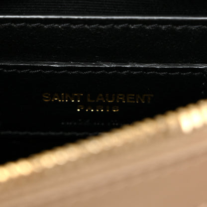 Saint Laurent Calfskin Y Quilted Monogram Small Loulou Chain Satchel Dark Beige 6 of 10