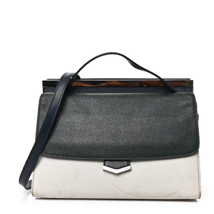 Fendi Vitello Elite Flamingo Colorblock Mini Demi Jour Shoulder Bag White Multicolor 1 of 11