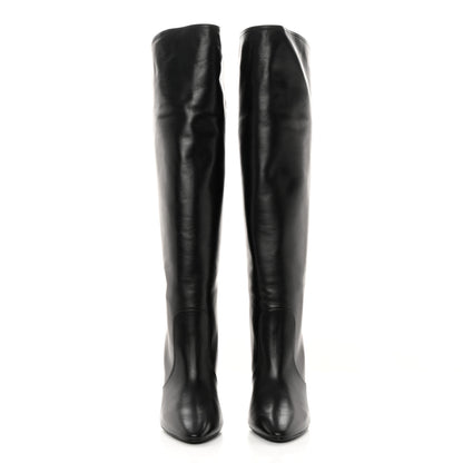 Saint Laurent Lambskin Koller 110 Tall Boots 40.5 Black 2 of 11