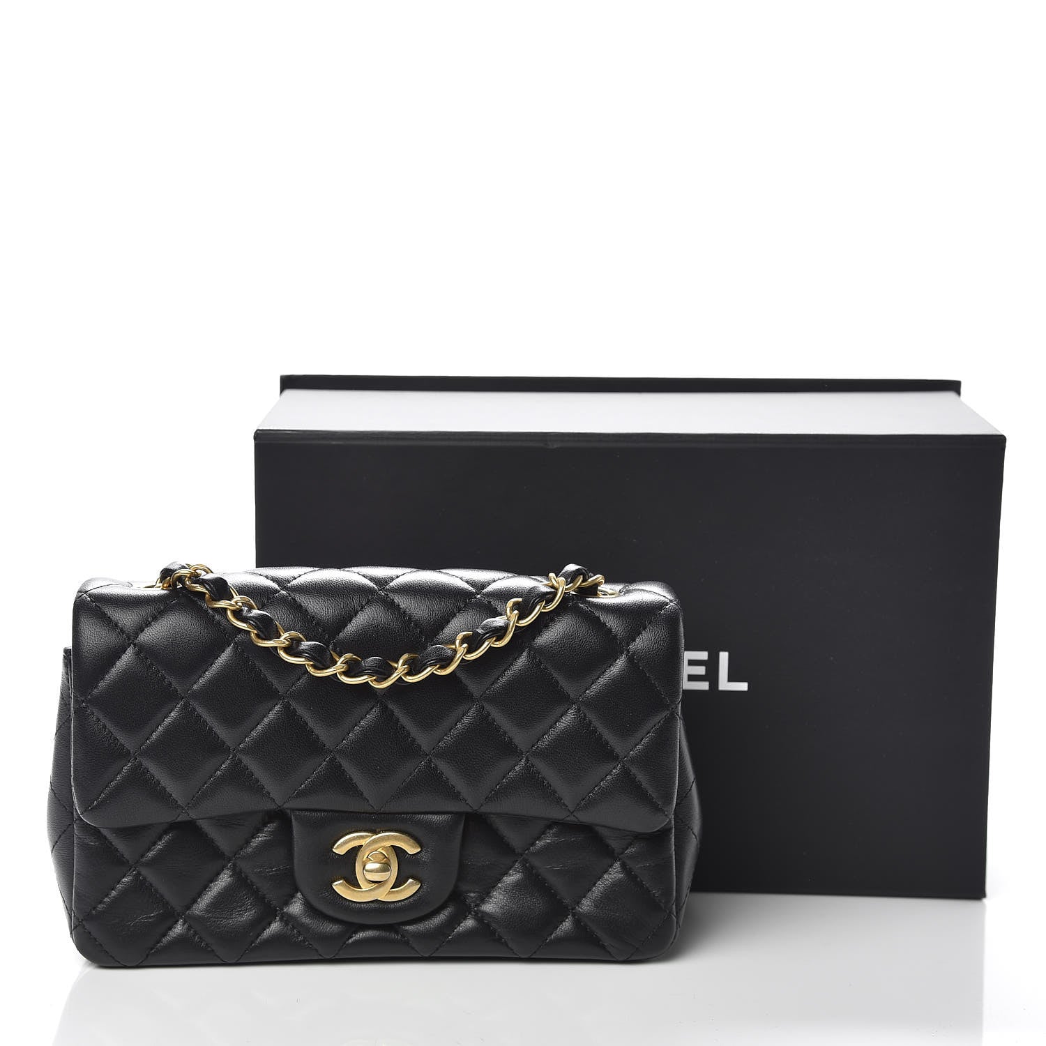 Chanel Lambskin Quilted Mini Rectangular Flap Black 11 of 11