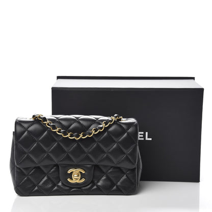Chanel Lambskin Quilted Mini Rectangular Flap Black 11 of 11