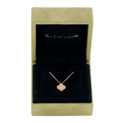 Van Cleef & Arpels 18K Rose Gold Sweet Alhambra Pendant Necklace 4 of 4