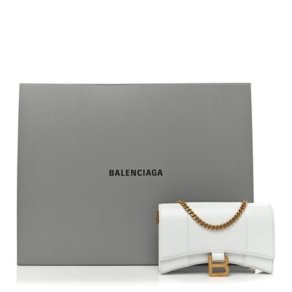 Balenciaga Shiny Box Calfskin Hourglass Chain Bag White 17 of 17