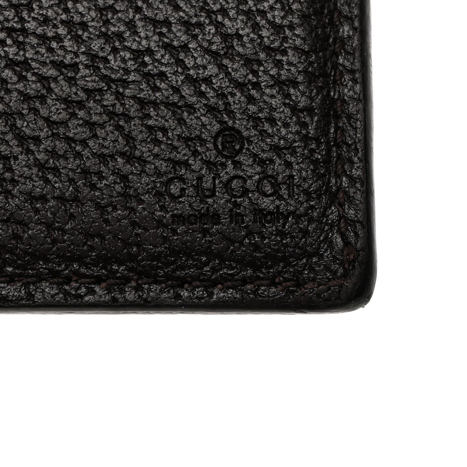 Gucci Calfskin Boar Effect GG Marmont Bi-Fold Wallet Brown 6 of 8