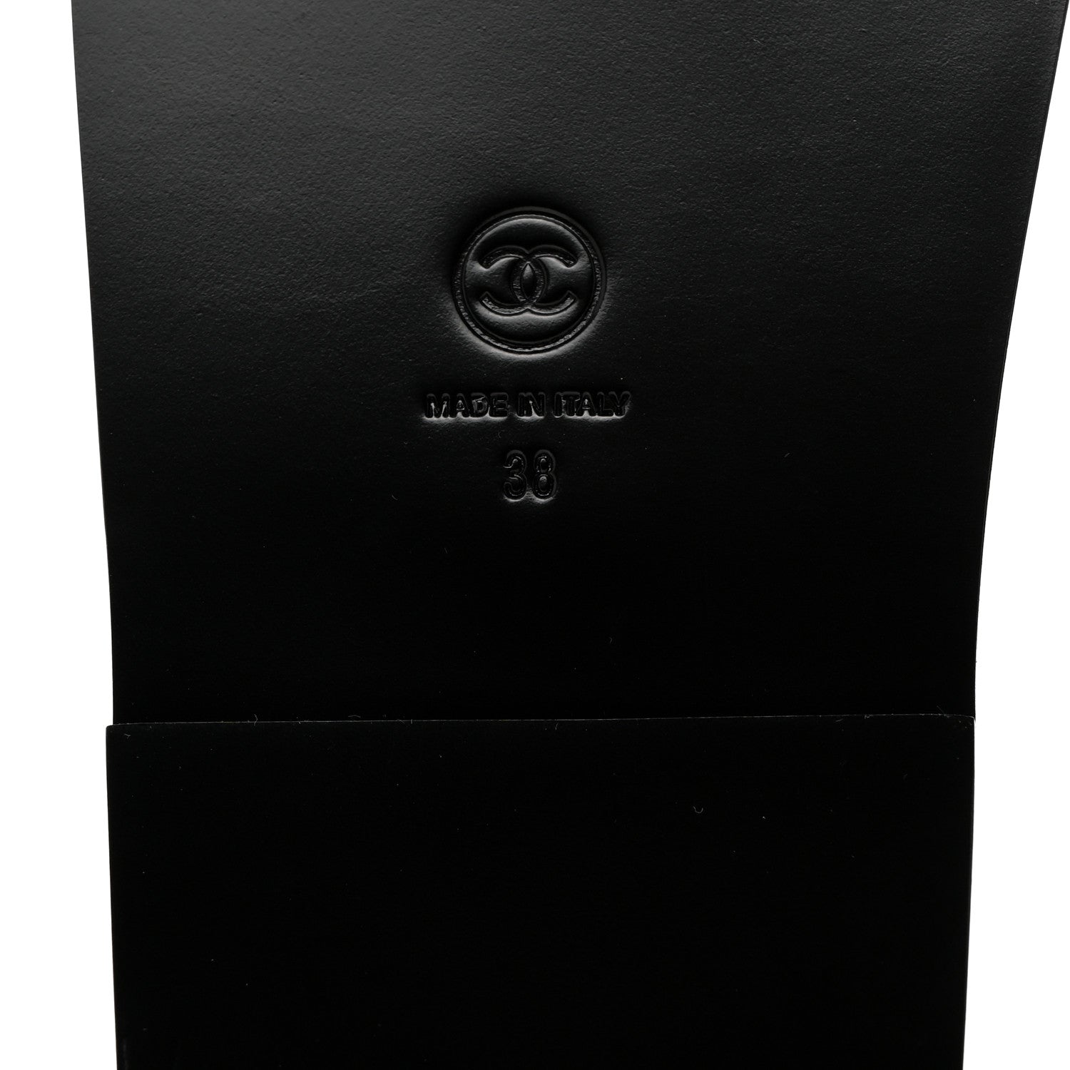 Chanel Grained Calfskin Velcro Dad Sandals 38 Black 8 of 9