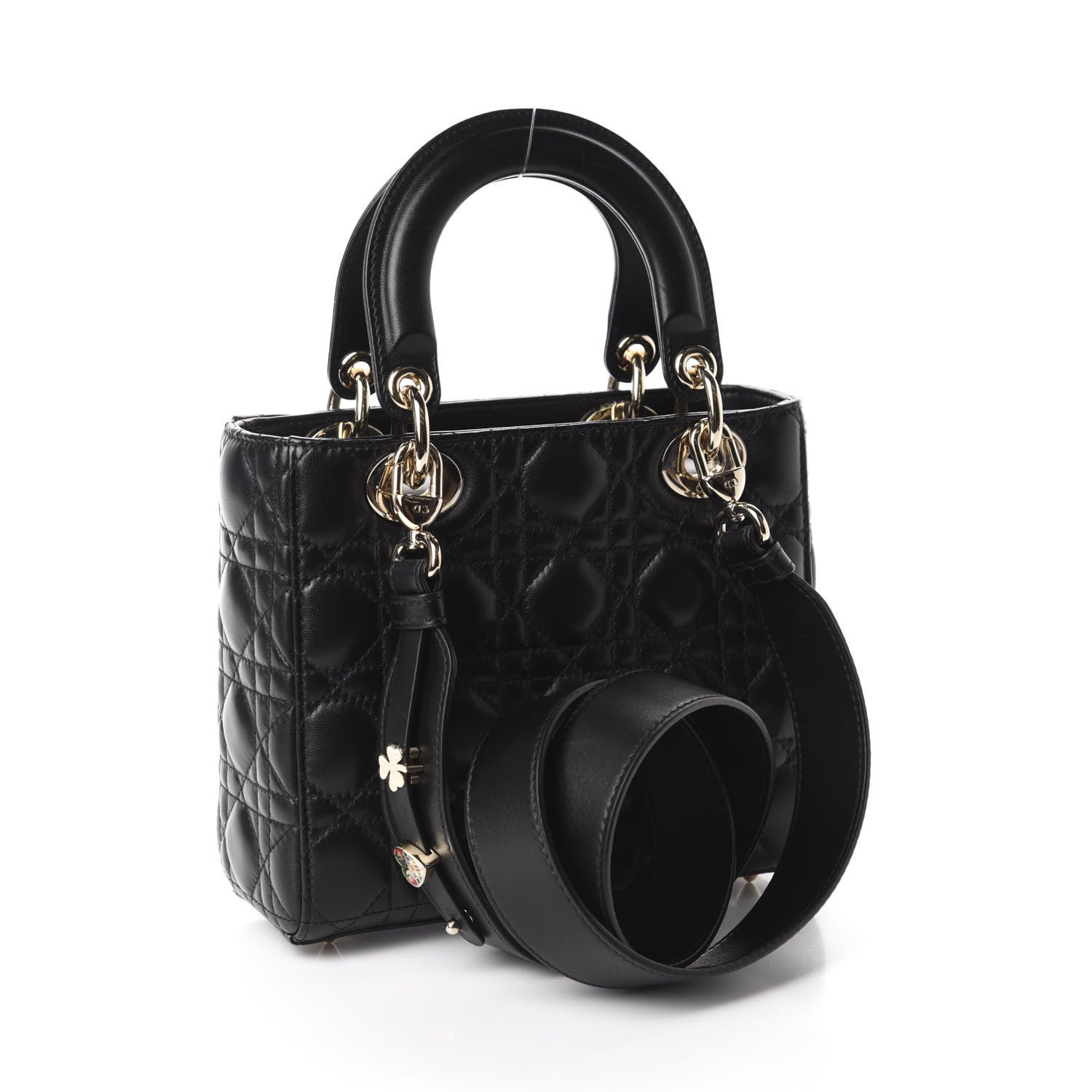 Christian Dior Lambskin Cannage Small My ABCDior Lady Dior Black 3 of 11