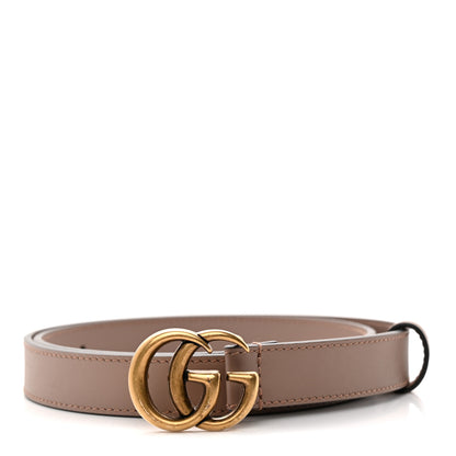 Gucci Calfskin Double G 20mm Belt 75 30 Porcelain Rose 1 of 5