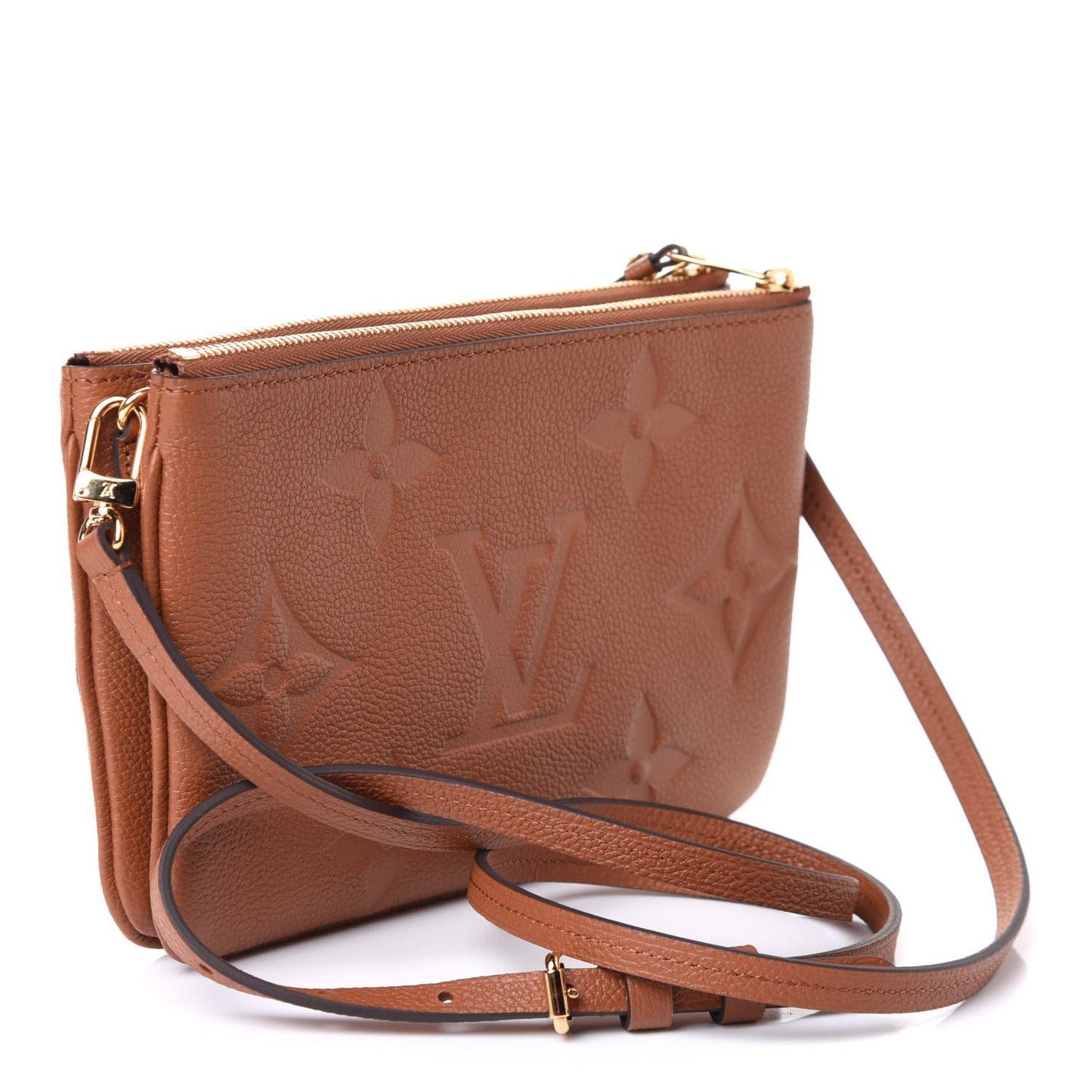Empreinte Monogram Giant Double Zip Pochette Caramel