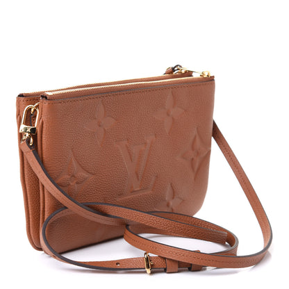 Louis Vuitton Empreinte Monogram Giant Double Zip Pochette Caramel 2 of 4